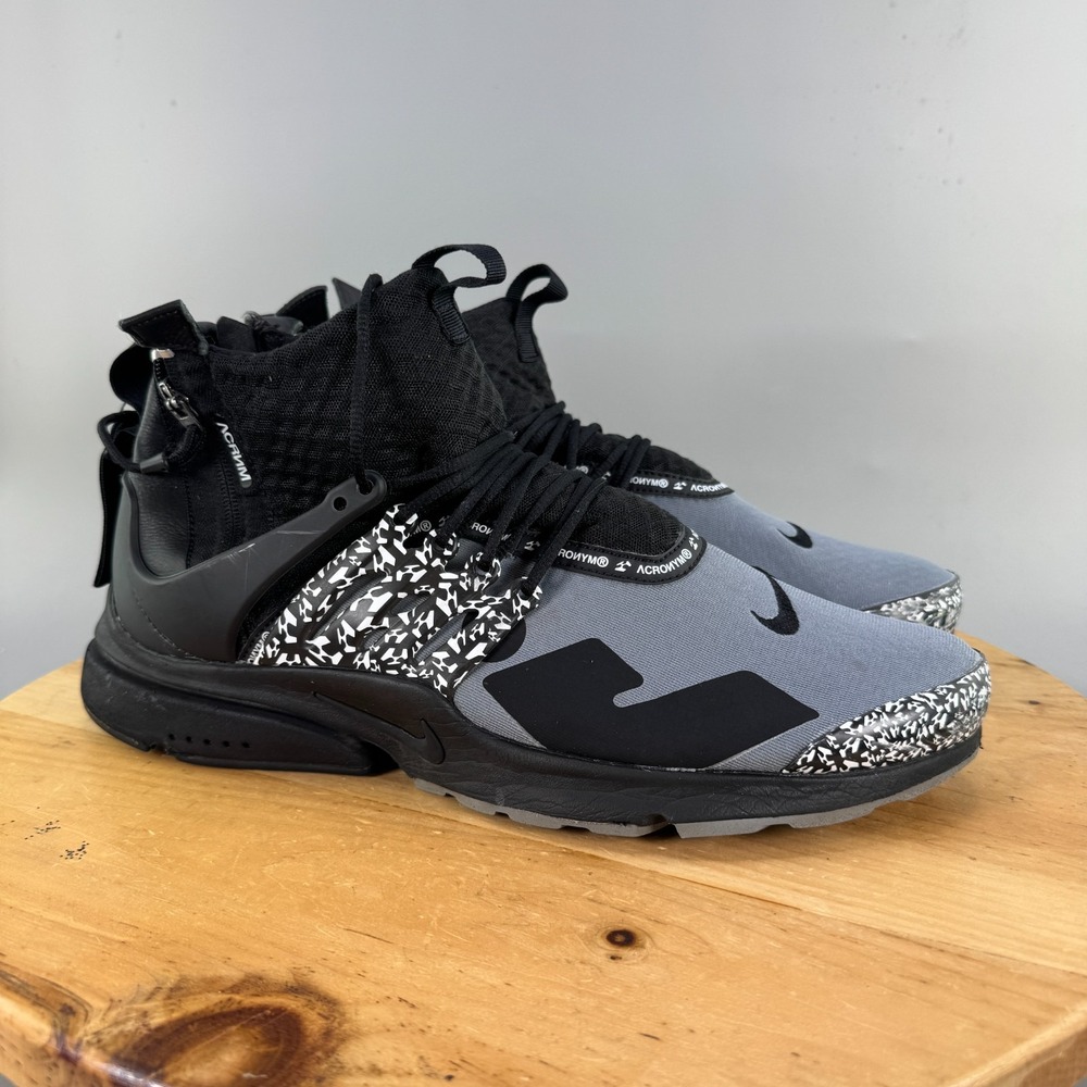 Nike Acronym x Air Presto Mid Mens Size 14 Shoes Sneakers Cool Grey Athletic